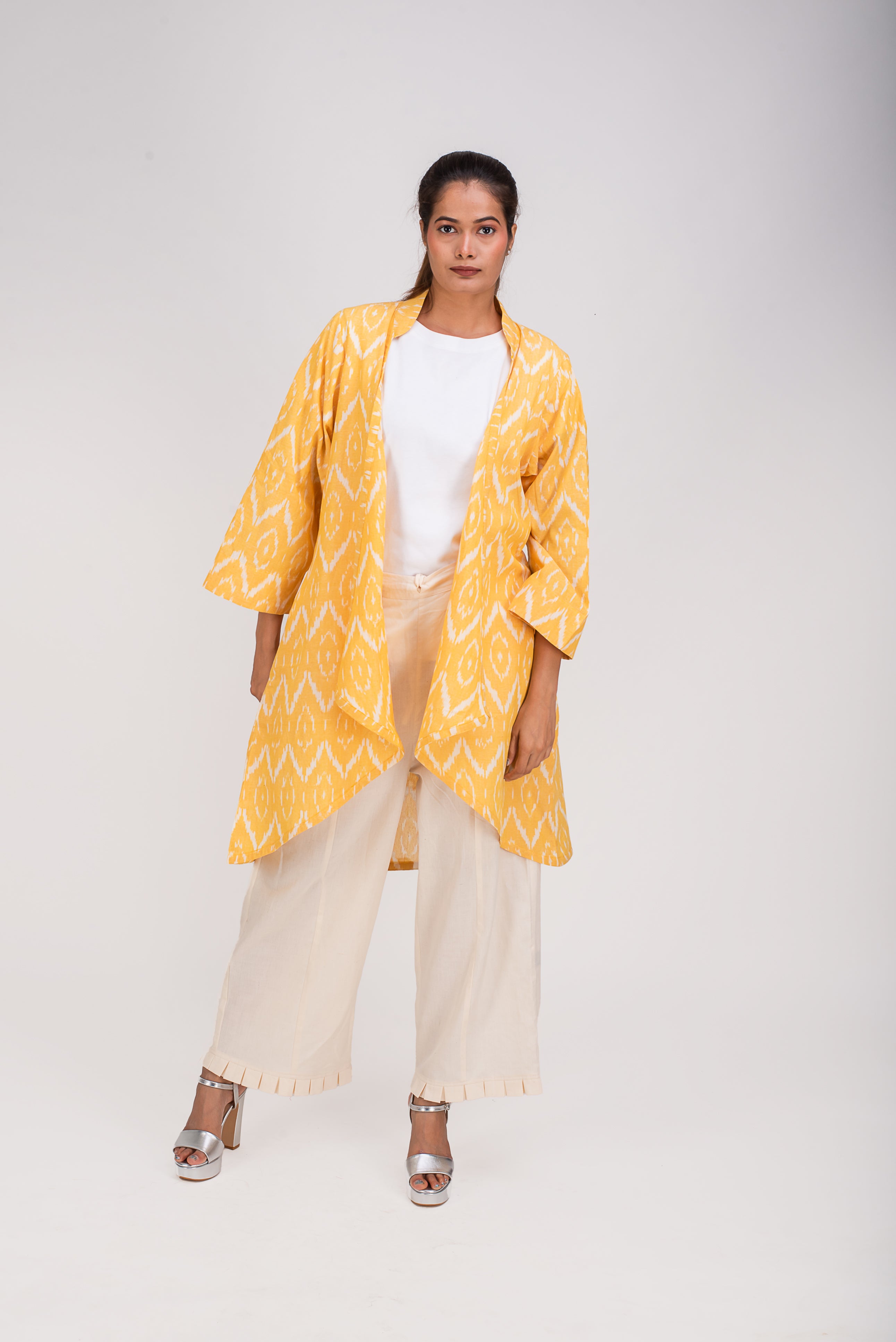513-315 Whitelotus "Su" Women's coat Kimono