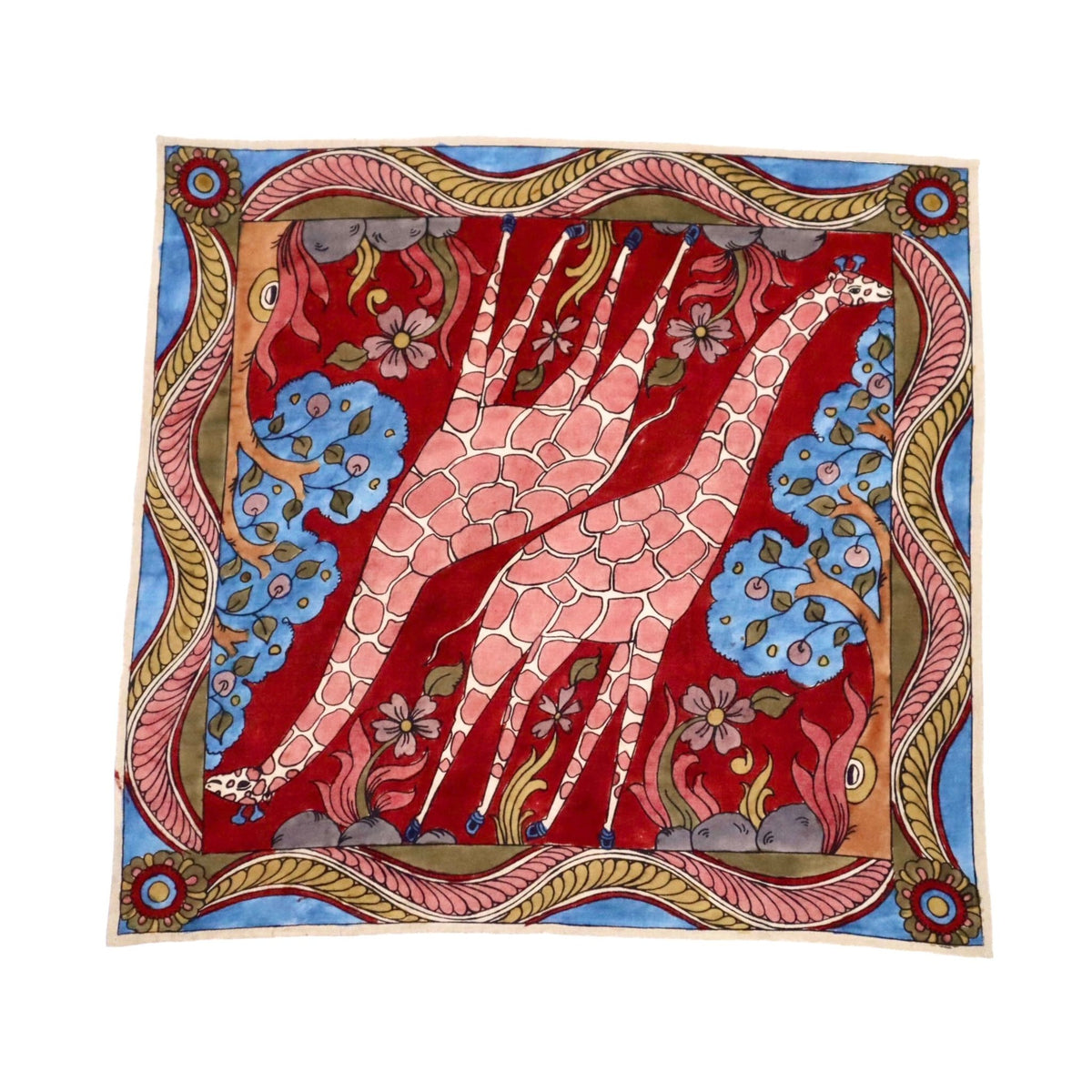 Scarlet Sunset - Limited Edition Hand Painted Cotton Bandana