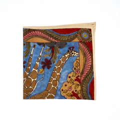 Giraffe Harmony - Limited Edition Hand Painted Cotton Bandana