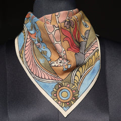 Golden Savannah - Limited Edition Hand Painted Cotton Bandana