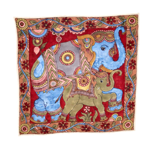 Elephant Majesty - Limited Edition Hand Painted Cotton Bandana