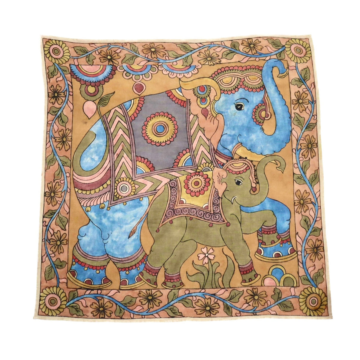 Elephants Night - Limited Edition Hand Painted Cotton Bandana