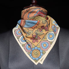 Peacock Reverie - Limited Edition Hand-Painted Cotton Bandana