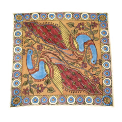 Peacock Reverie - Limited Edition Hand-Painted Cotton Bandana