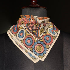 Peacock Splendor - Limited Edition Hand Painted Cotton Bandana