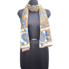 Autumn Sky Blooms – Limited Edition Hand Painted Cotton Scarf (HP0001)