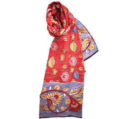 Poppy Serenade – Limited Edition Hand Painted Cotton Scarf (HS0002)