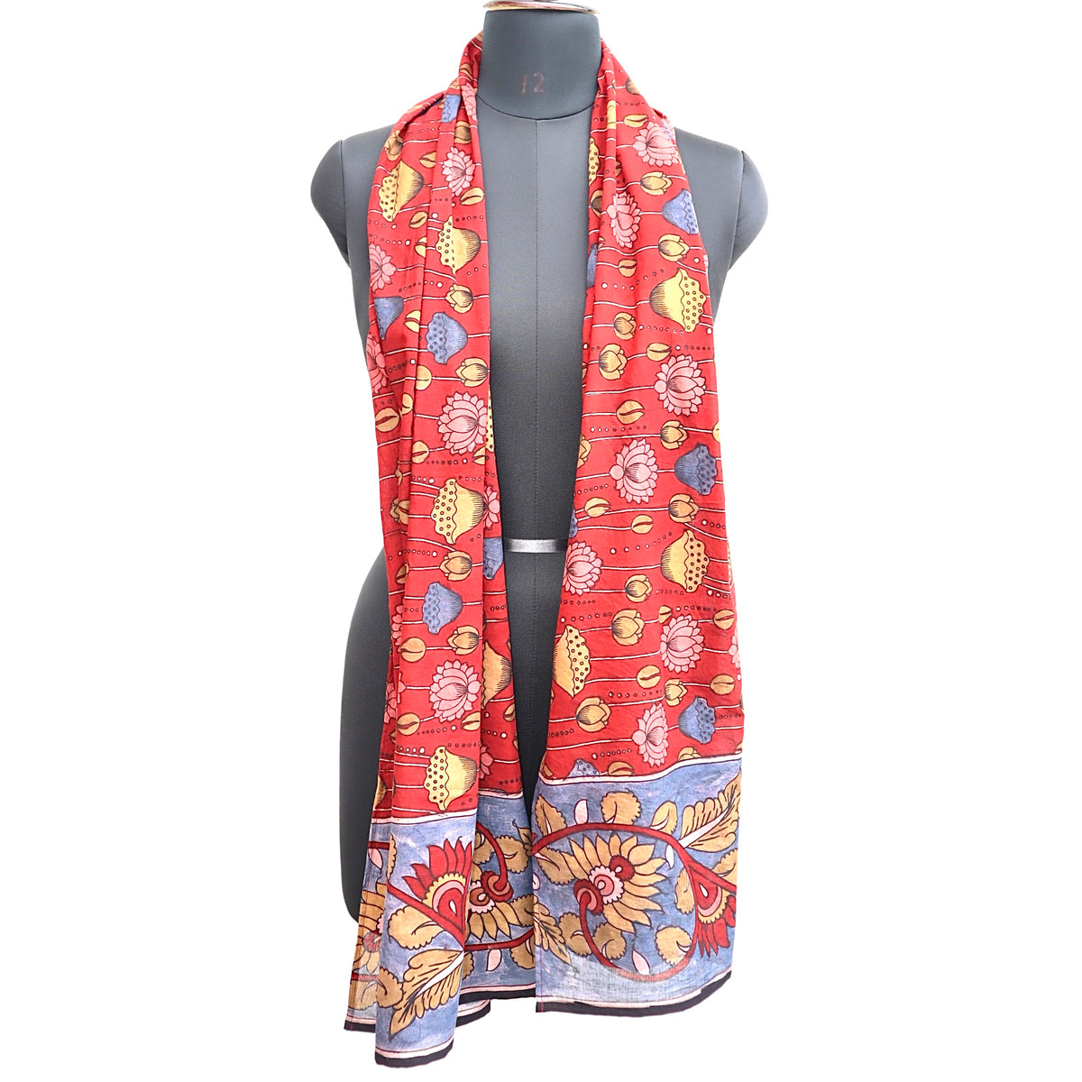 Poppy Serenade – Limited Edition Hand Painted Cotton Scarf (HS0002)