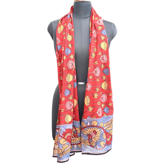 Poppy Serenade – Limited Edition Hand Painted Cotton Scarf (HS0002)