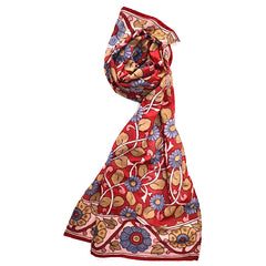 Meadow Bloom – Limited Edition Hand Painted Cotton Scarf (HS0003)