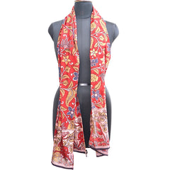 Floral Parade – Limited Edition Hand Painted Cotton Scarf(HS0007)