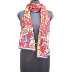 Floral Parade – Limited Edition Hand Painted Cotton Scarf(HS0007)