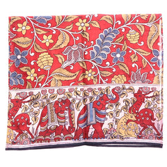 Floral Parade – Limited Edition Hand Painted Cotton Scarf(HS0007)