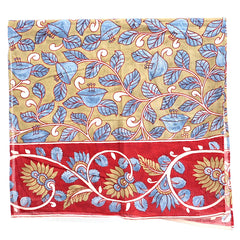 Saffron love – Limited Edition Hand Painted Cotton Scarf (HS0010)