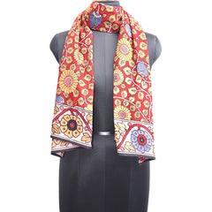 Autumn flora – Limited Edition Hand Painted Cotton Scarf (HS0013)