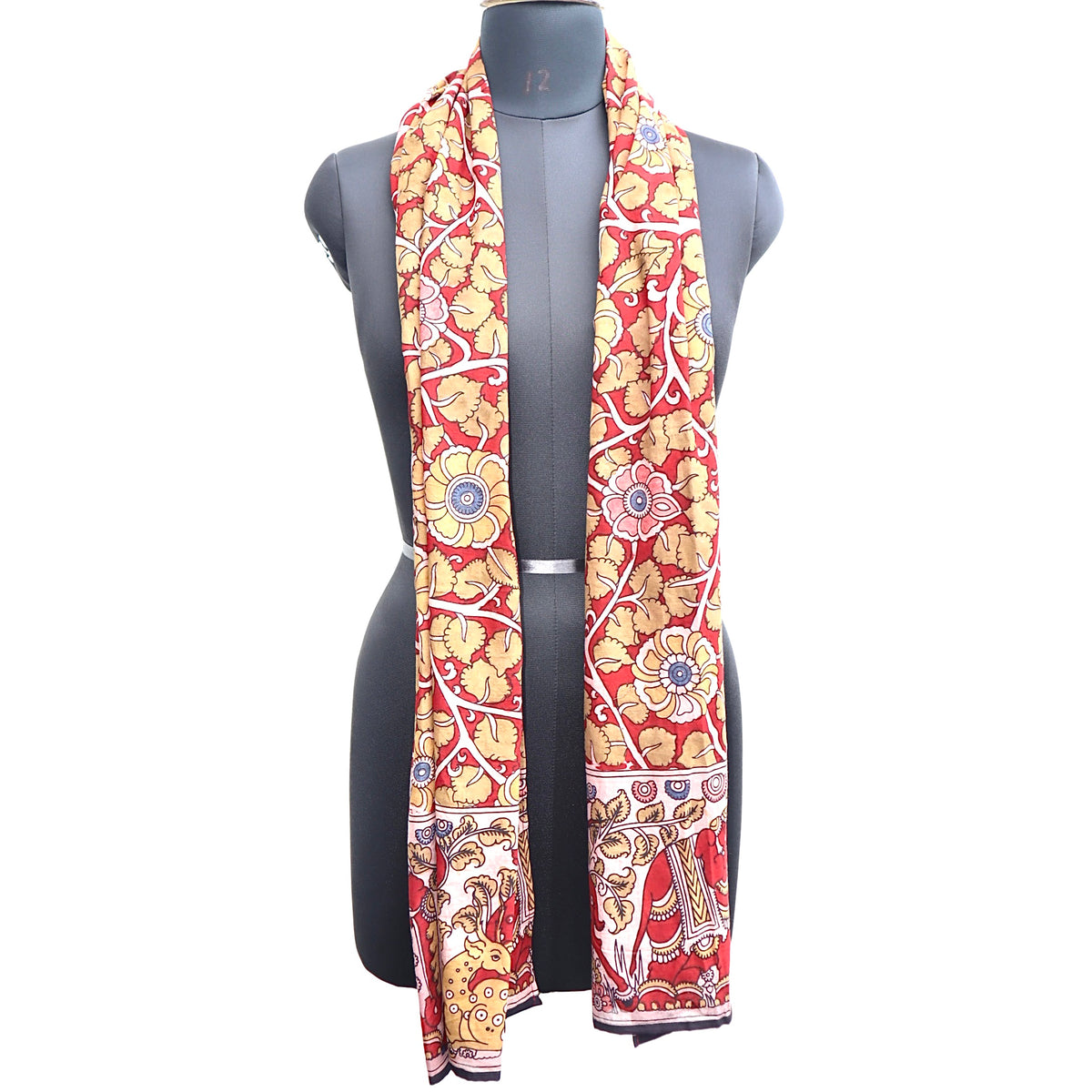 Autumn Safari – Limited Edition Hand Painted Cotton Scarf (HS0015)