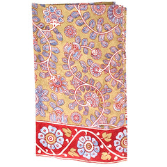 Blossom Cascade Harmony – Limited Edition Hand Painted Cotton Scarf(HS0021)