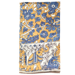 Royal Woodland Reverie – Limited Edition Hand Painted Cotton Scarf(HS0023)