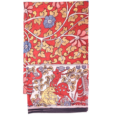 Forest Serenade - Limited Edition Hand Painted Cotton Scarf(HS0024)