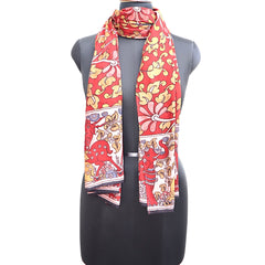 Forest Serenade - Limited Edition Hand Painted Cotton Scarf(HS0024)