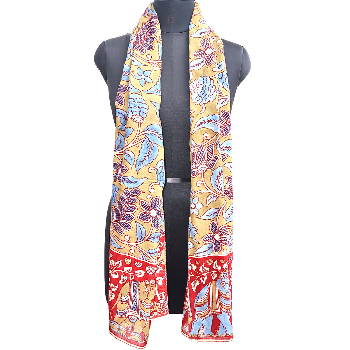 Elephant Grove - Limited Edition Hand Painted Cotton Scarf(HS0025)