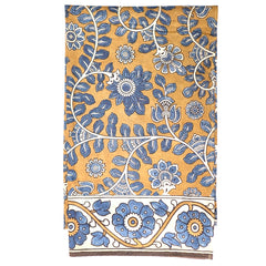 Azure Meadow - Limited Edition Hand Painted Cotton Scarf(HS0026)