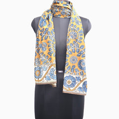 Azure Meadow - Limited Edition Hand Painted Cotton Scarf(HS0026)