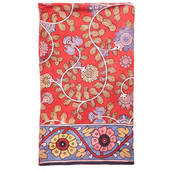 Ruby Garden - Limited Edition Hand Painted Cotton Scarf(HS0027)