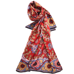 Ruby Garden - Limited Edition Hand Painted Cotton Scarf(HS0027)