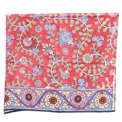 Ruby Garden - Limited Edition Hand Painted Cotton Scarf(HS0027)