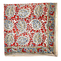 Rustic Bloom  - Kalamkari Cotton Bandana  (KK1479)