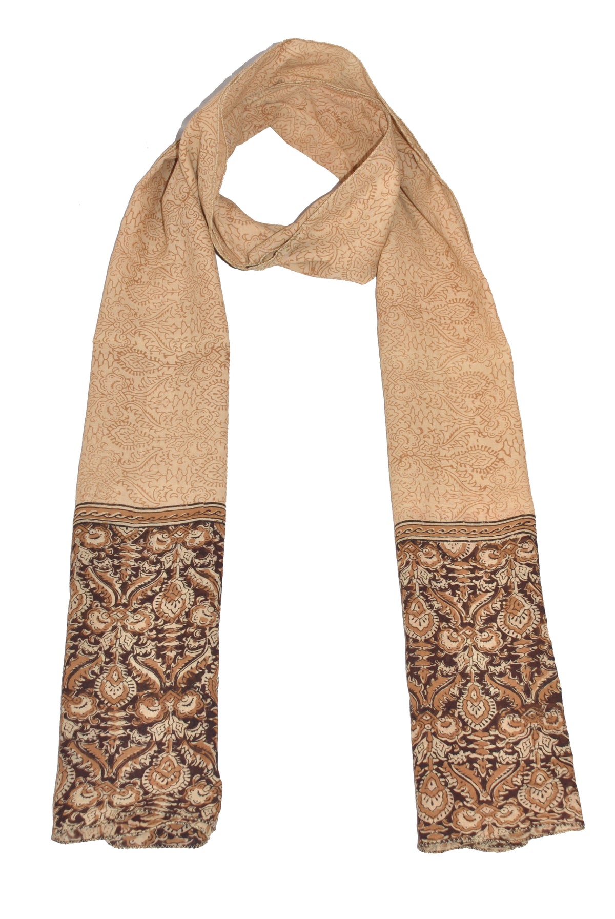 SOP0005 - Kalamkari Oblong Scarf with border print