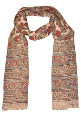 SOP0023 - Kalamkari Oblong Scarf with border print