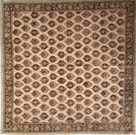 KK1409 Kalamkari Cotton Bandana - Pine Large (KK1409)