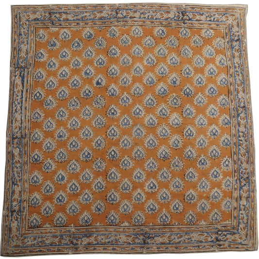 KK1414 Kalamkari Cotton Bandana - Diya Mustard (KK1414)